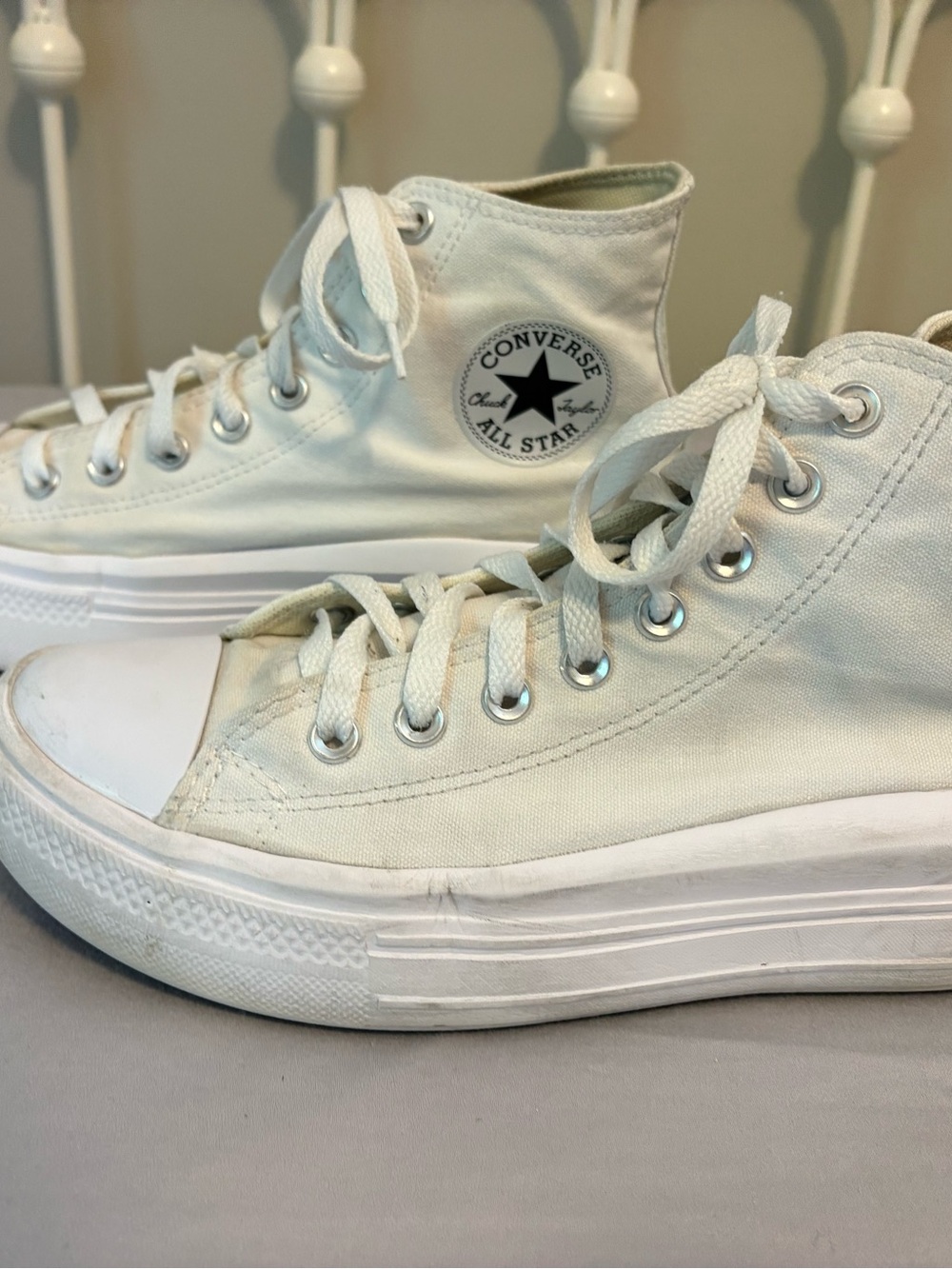 Converse Chuck Taylor Move Platform High Top Sneakers White Women’s 9 - Picture 4 of 12